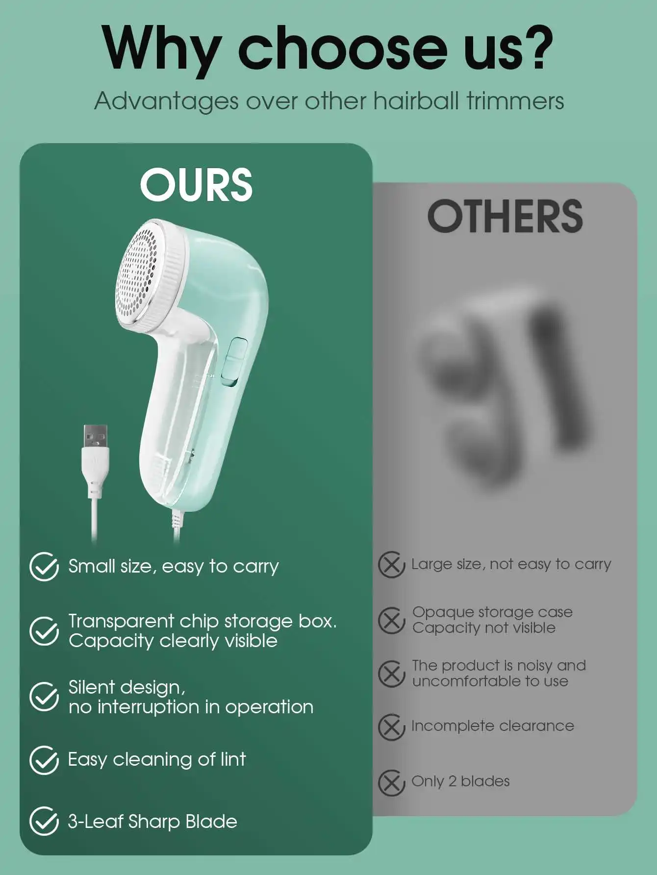 Household Clothing Shaver Fabric Remover USB Electric Fluff Portable Brush Blade Professional Lint Remover Trimmer Professional