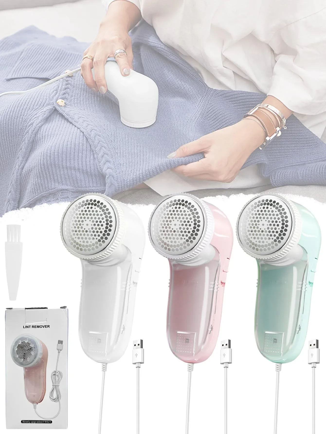 Household Clothing Shaver Fabric Remover USB Electric Fluff Portable Brush Blade Professional Lint Remover Trimmer Professional