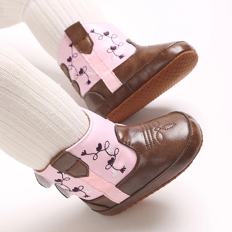 Baby Cowboy Boots - Western Style | Soft soled First Walking Shoes for Newborns and Preschoolers