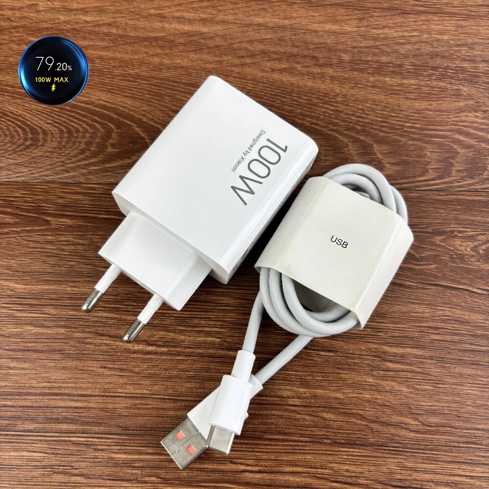 Xiaomi 100W HyperCharge Combo Type-A Power Adapter 1M 6A Turbo Fast Charging Cable for MI 17 15 Ultra 14 13 Redmi K90 80 Pro Max