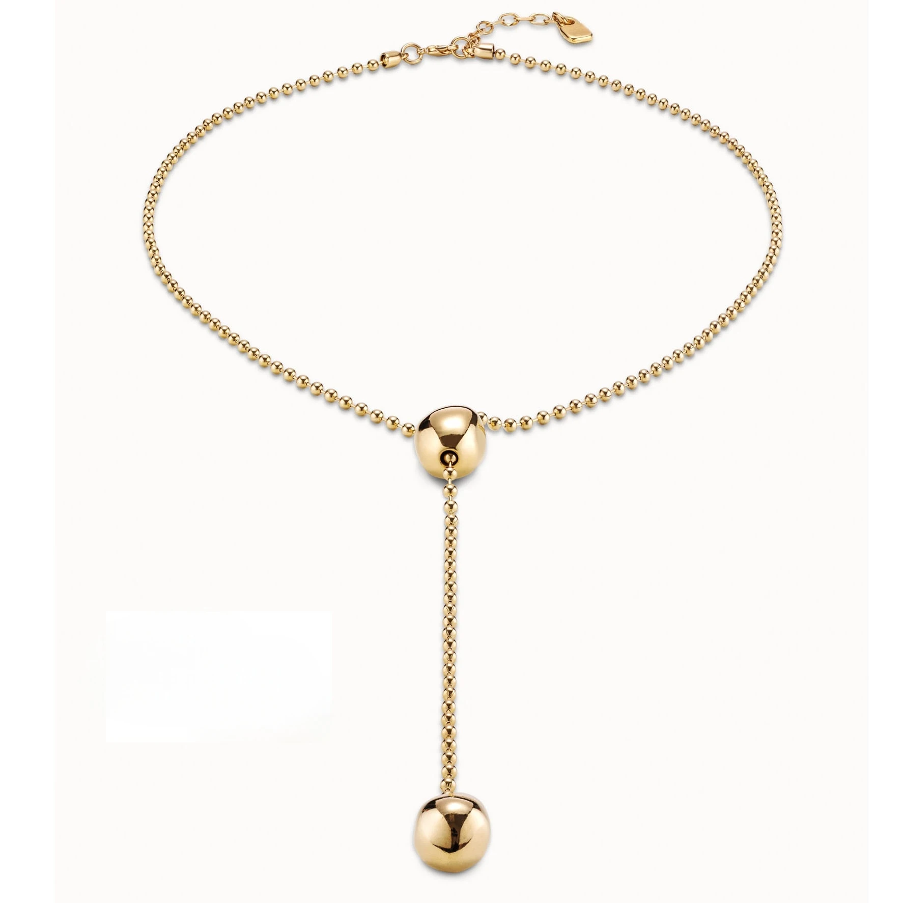 2025 autumn niche unique design gold and silver round bead necklace, genderless accessory creative gift