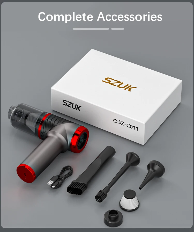 SZUK New 178000Pa Mini Car Vacuum Cleaner Wireless Handheld Cleaner Cleaning Machine Strong Powerful Portable Vacuum Cleaner Car