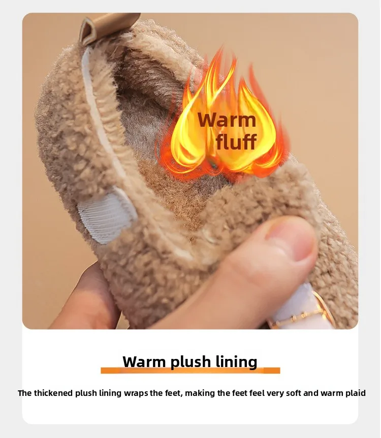 Winter Children's Shoes 2026 New Girls Fluffy Cotton Shoes Soft Bottom Non-slip Kids Fashion Simple Plush Shoes Trend Versatile