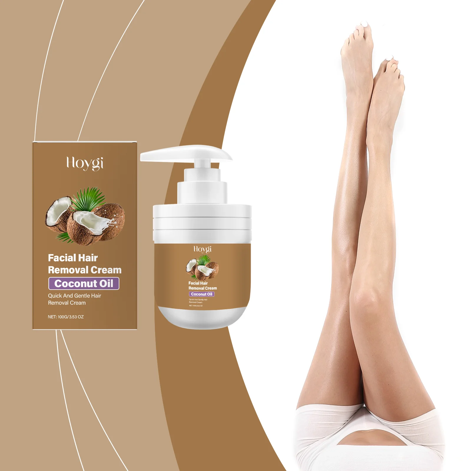 Coconut Oil Hair Removal Cream Face Armpit Leg Arm Beard Fast Hair Remover Painless Nourishing Smooth Skin Hair Growth Inhibitor