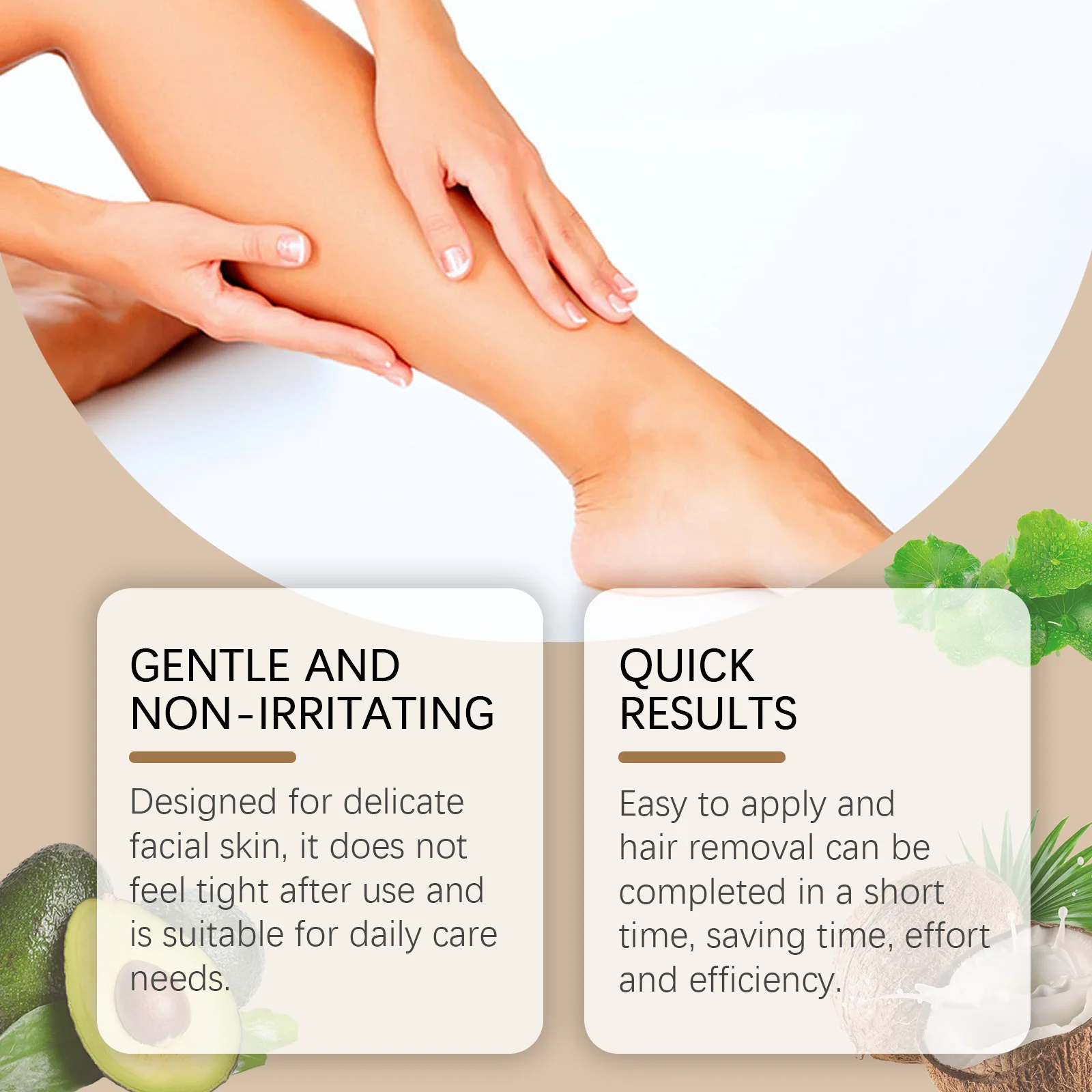 Coconut Oil Hair Removal Cream Face Armpit Leg Arm Beard Fast Hair Remover Painless Nourishing Smooth Skin Hair Growth Inhibitor