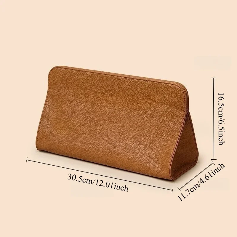 Hairdressing Tool Organizer Bag PU Leather Hair Straightener Curling Iron Storage Bag Hair Dryer Storage for Home Makeup Tools