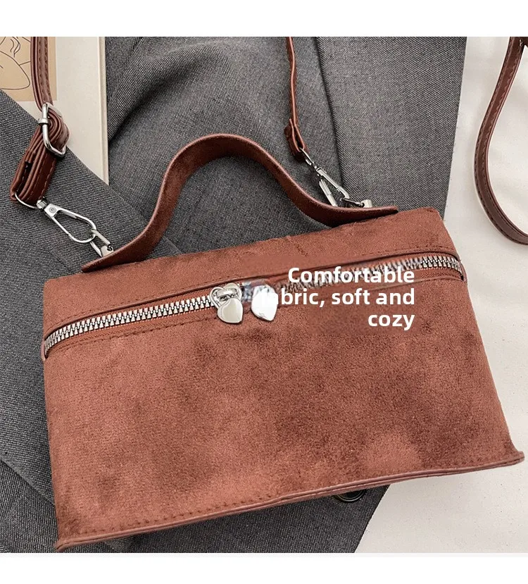 Winter Autumn Premium Suede Crossbody Bags Retro Vintage Messenger Bags for Women Fashion Texture and Versatile Shoulder Bags