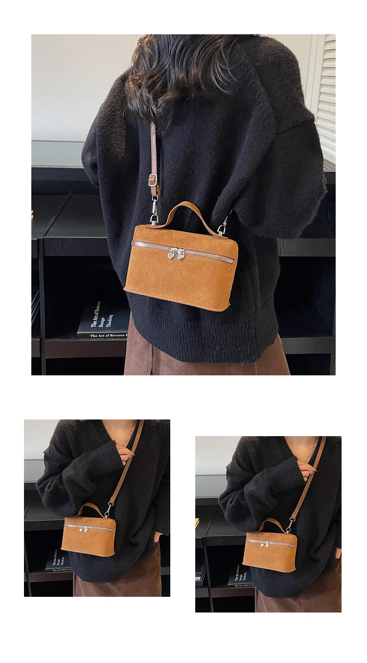 Winter Autumn Premium Suede Crossbody Bags Retro Vintage Messenger Bags for Women Fashion Texture and Versatile Shoulder Bags