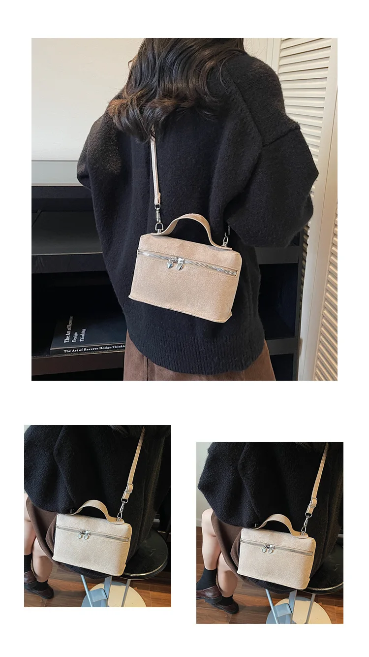 Winter Autumn Premium Suede Crossbody Bags Retro Vintage Messenger Bags for Women Fashion Texture and Versatile Shoulder Bags
