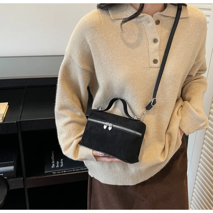 Winter Autumn Premium Suede Crossbody Bags Retro Vintage Messenger Bags for Women Fashion Texture and Versatile Shoulder Bags