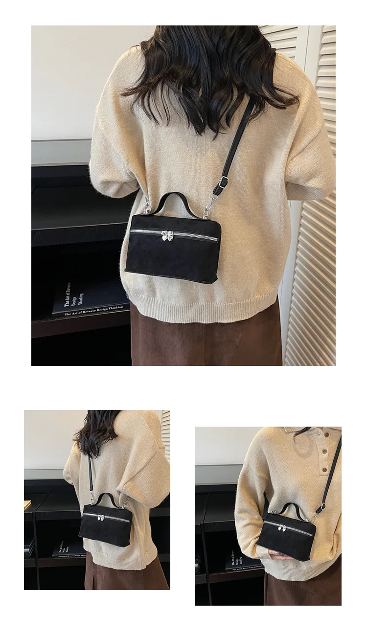 Winter Autumn Premium Suede Crossbody Bags Retro Vintage Messenger Bags for Women Fashion Texture and Versatile Shoulder Bags