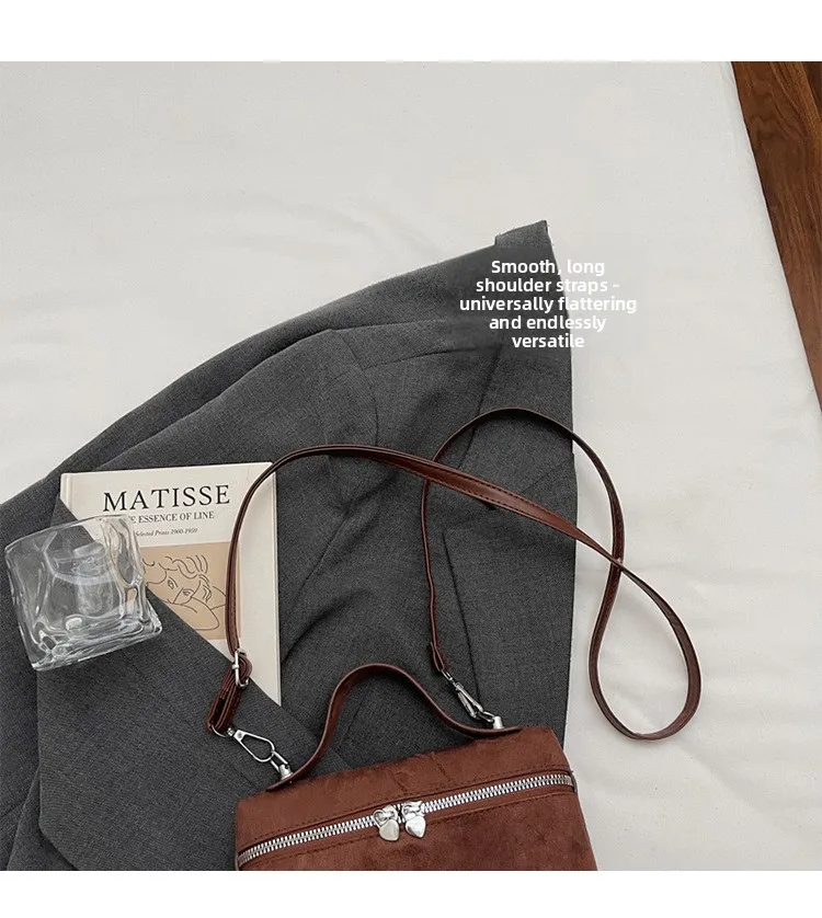 Winter Autumn Premium Suede Crossbody Bags Retro Vintage Messenger Bags for Women Fashion Texture and Versatile Shoulder Bags
