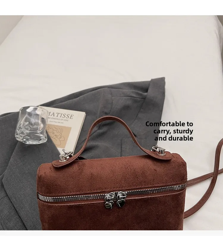 Winter Autumn Premium Suede Crossbody Bags Retro Vintage Messenger Bags for Women Fashion Texture and Versatile Shoulder Bags