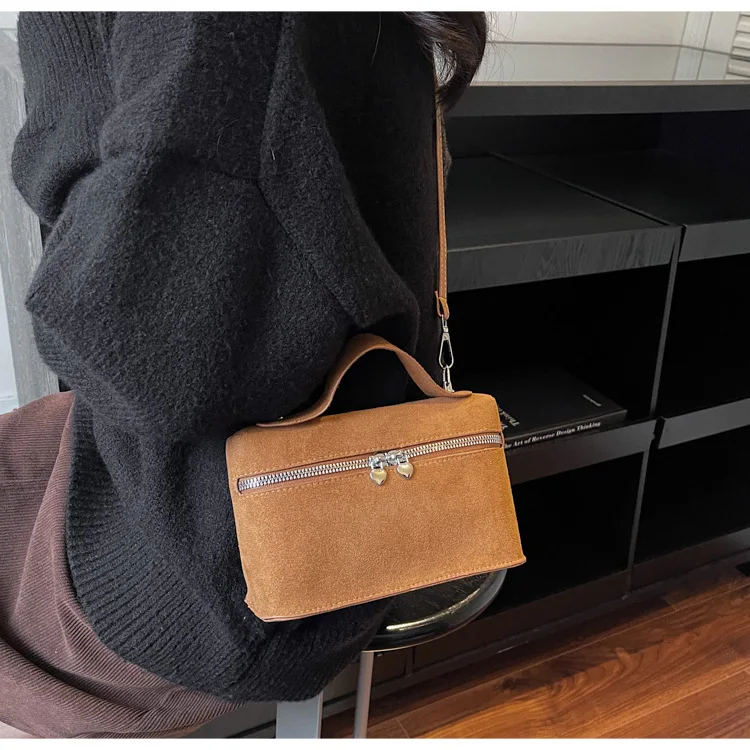 Winter Autumn Premium Suede Crossbody Bags Retro Vintage Messenger Bags for Women Fashion Texture and Versatile Shoulder Bags