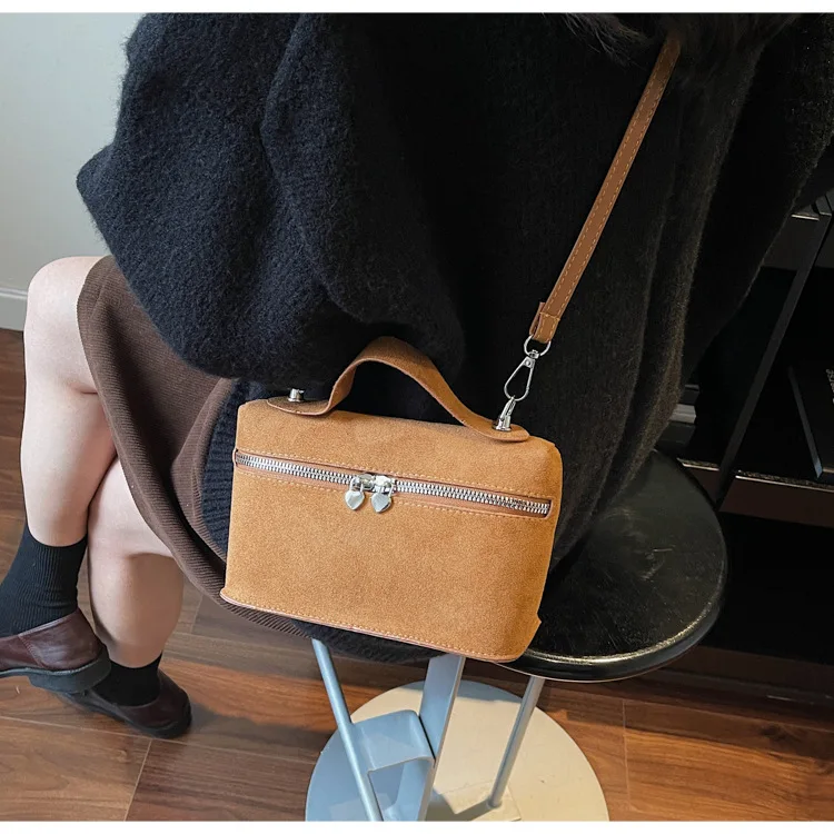 Winter Autumn Premium Suede Crossbody Bags Retro Vintage Messenger Bags for Women Fashion Texture and Versatile Shoulder Bags