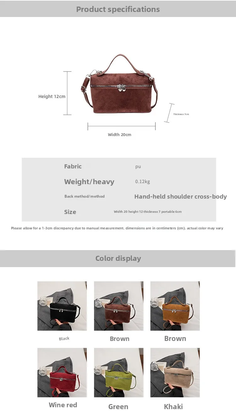 Winter Autumn Premium Suede Crossbody Bags Retro Vintage Messenger Bags for Women Fashion Texture and Versatile Shoulder Bags
