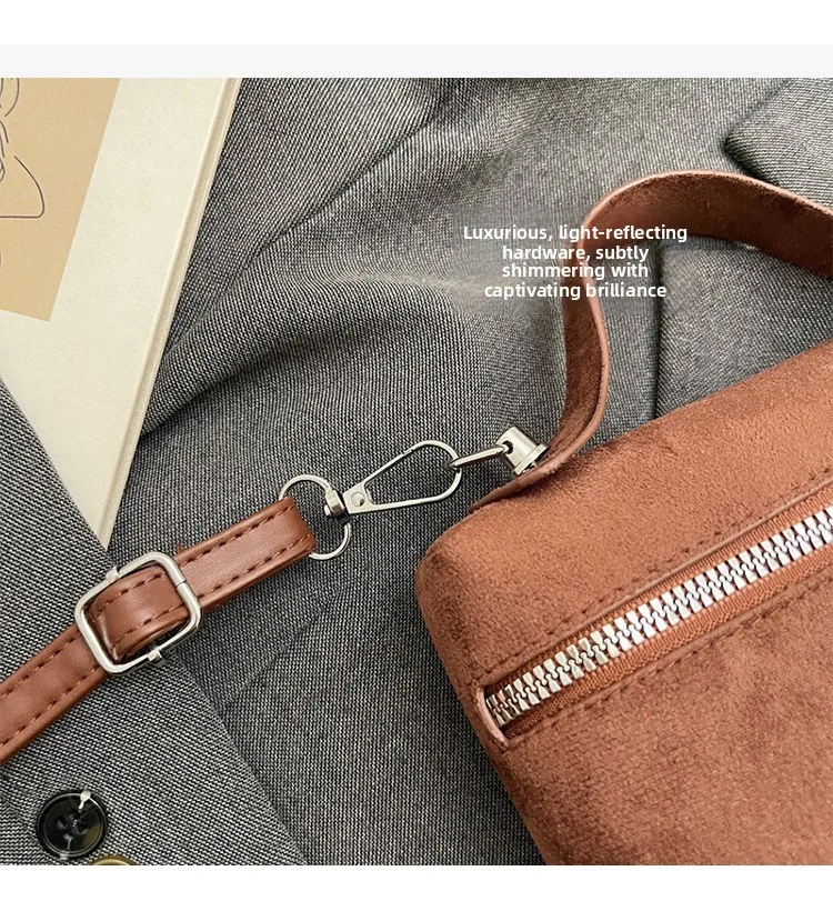 Winter Autumn Premium Suede Crossbody Bags Retro Vintage Messenger Bags for Women Fashion Texture and Versatile Shoulder Bags