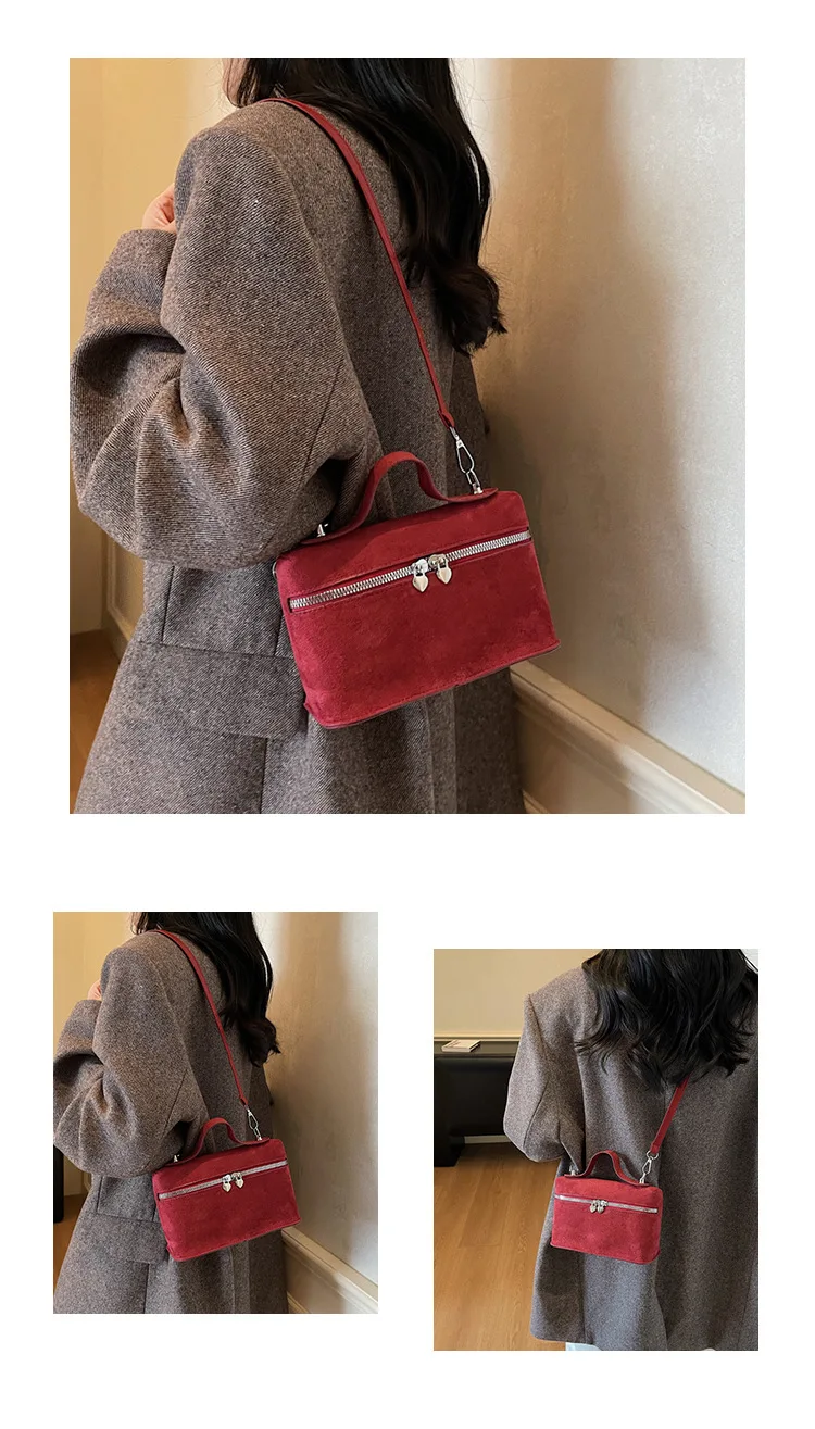 Winter Autumn Premium Suede Crossbody Bags Retro Vintage Messenger Bags for Women Fashion Texture and Versatile Shoulder Bags