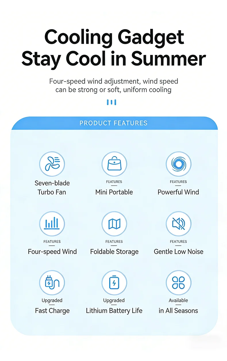 X30 USB Small Fan Outdoor Portable Handheld Fan Ultra-Quiet Slim Folding Mini Desktop Fan