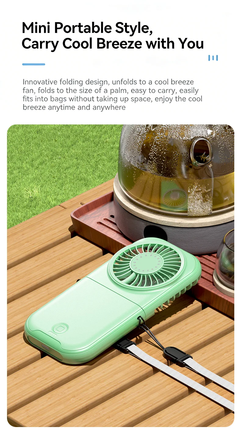 X30 USB Small Fan Outdoor Portable Handheld Fan Ultra-Quiet Slim Folding Mini Desktop Fan