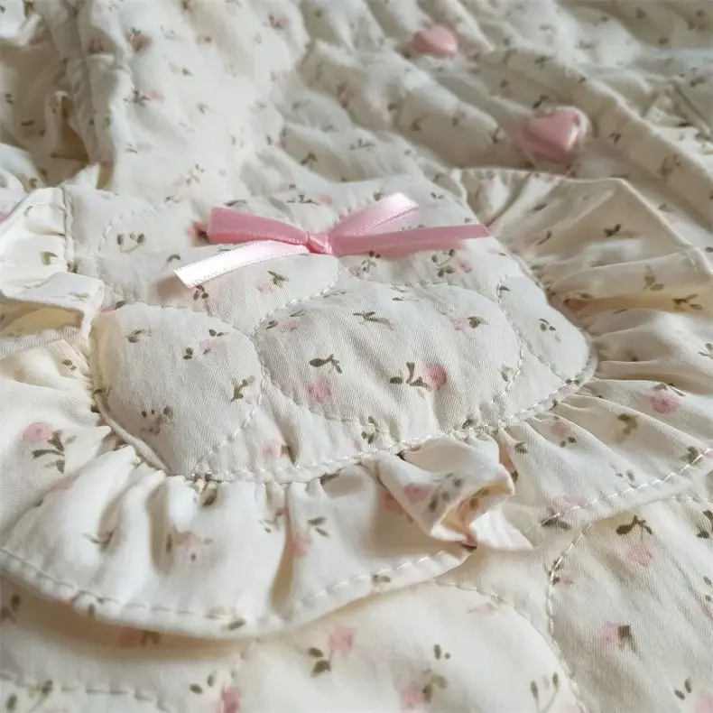 Girl's vest for autumn and winter baby wearing clothes children's cotton vest with floral shoulder