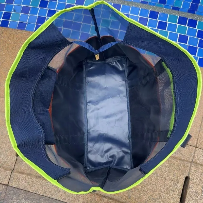1pcs Waterproof Swim Beach Bag & Travel Toiletry Organizer Oxford Fabric Sand Storage Bag with Zipper Pockets