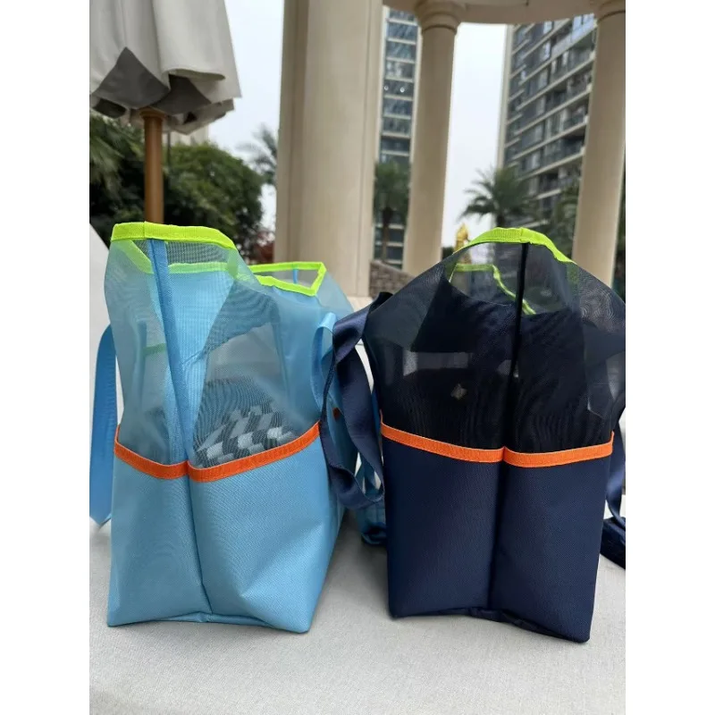 1pcs Waterproof Swim Beach Bag & Travel Toiletry Organizer Oxford Fabric Sand Storage Bag with Zipper Pockets