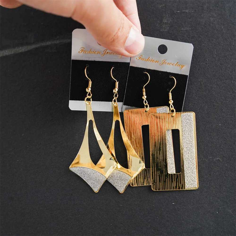 10/20/30/50Pairs/Lot Retro Trend Bohemian Frosting Carved Hollow Earrings For Women Mix Style Jewelry Party Gifts Wholesale