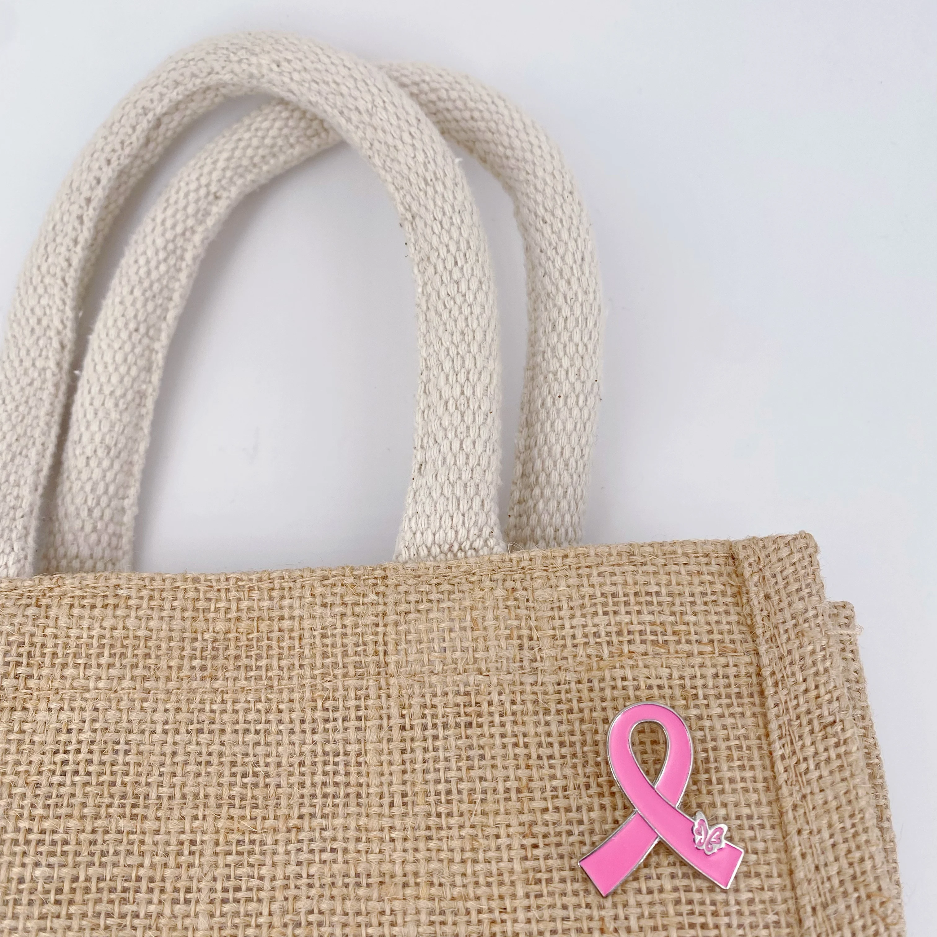 Pink Ribbon Pins Breast Cancer Awareness Enamel Lapel Pin for Women Pink Ribbon Brooch Pins Pink Butterfly Ribbon