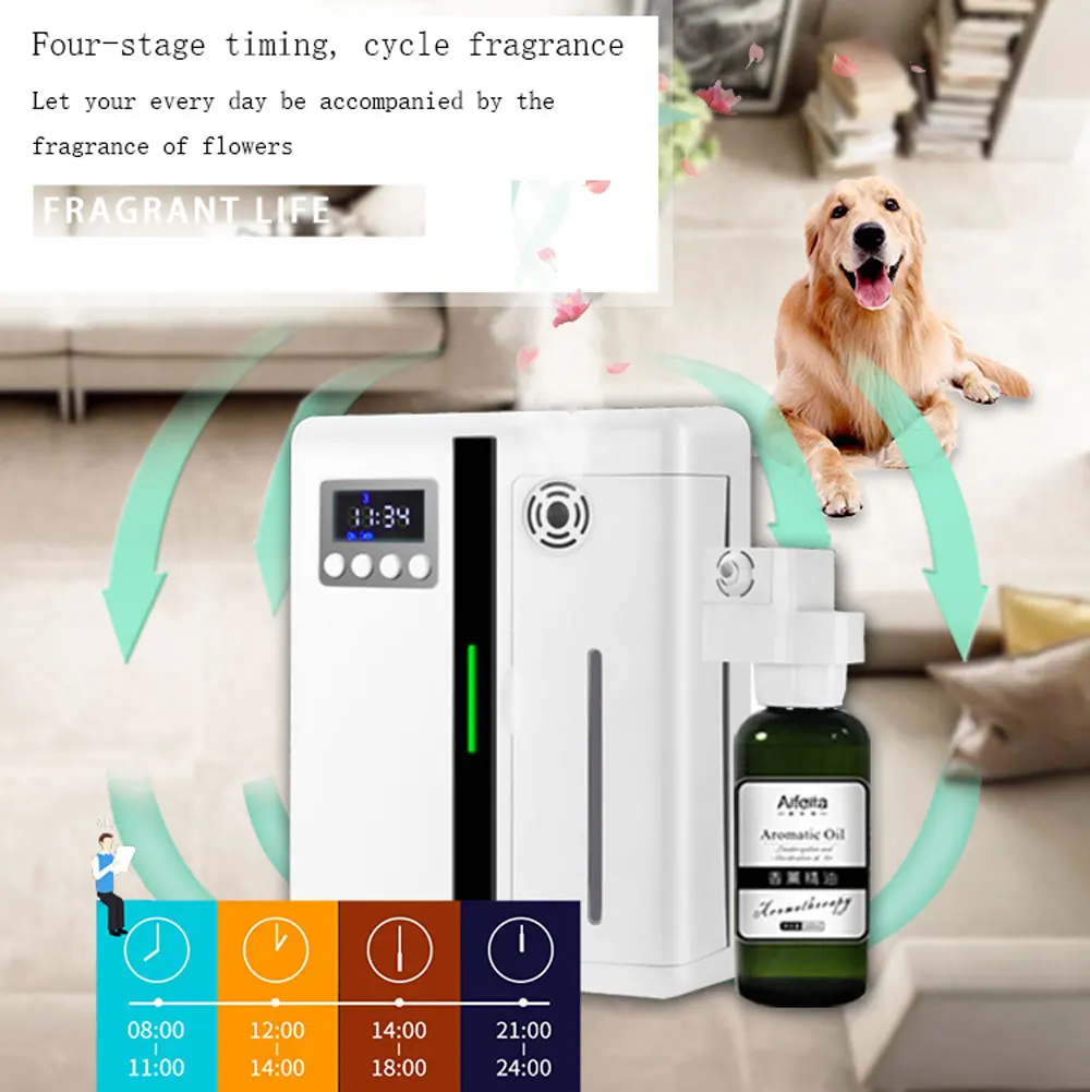 Room Fragrance Diffuser Wall Mounted Hotel Air Freshener Bluetooth Flavoring Diffuser For Essential Oil Electric Smell For Home