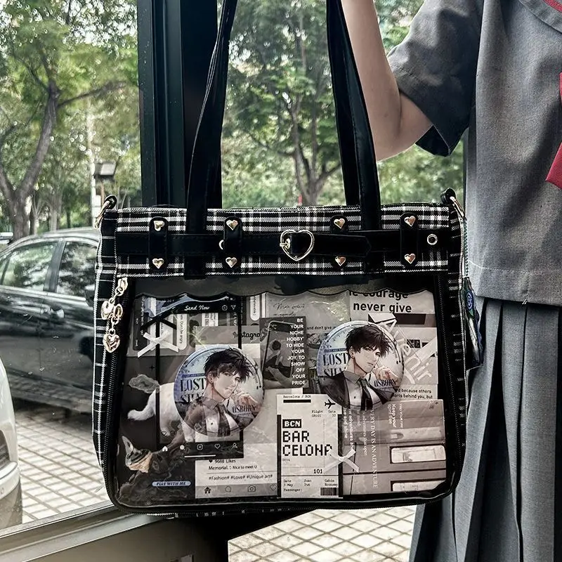 New Original Subculture Punk Goth Hottie Ulzzang Ita Bag Street Trend Ladies Large Capacity Y2K Tote Bag Fashion Shoulder Bag