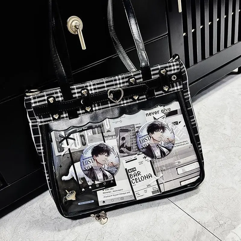 New Original Subculture Punk Goth Hottie Ulzzang Ita Bag Street Trend Ladies Large Capacity Y2K Tote Bag Fashion Shoulder Bag
