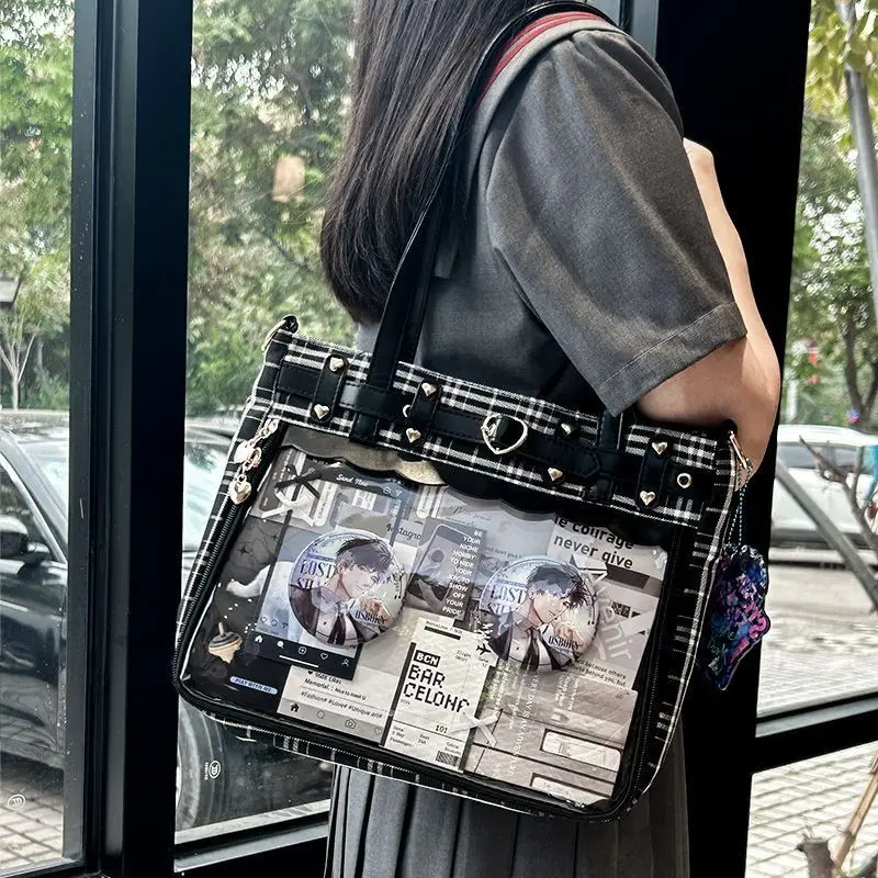 New Original Subculture Punk Goth Hottie Ulzzang Ita Bag Street Trend Ladies Large Capacity Y2K Tote Bag Fashion Shoulder Bag