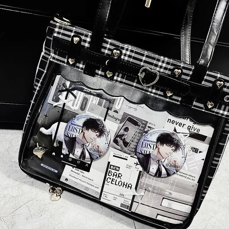 New Original Subculture Punk Goth Hottie Ulzzang Ita Bag Street Trend Ladies Large Capacity Y2K Tote Bag Fashion Shoulder Bag