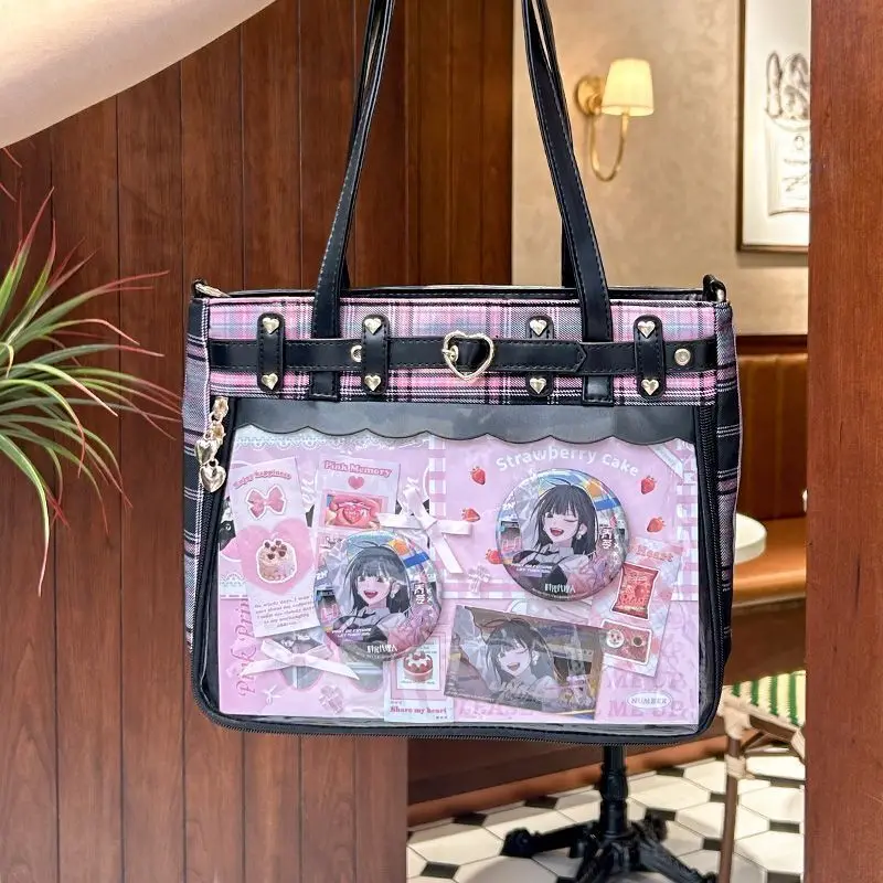 New Original Subculture Punk Goth Hottie Ulzzang Ita Bag Street Trend Ladies Large Capacity Y2K Tote Bag Fashion Shoulder Bag