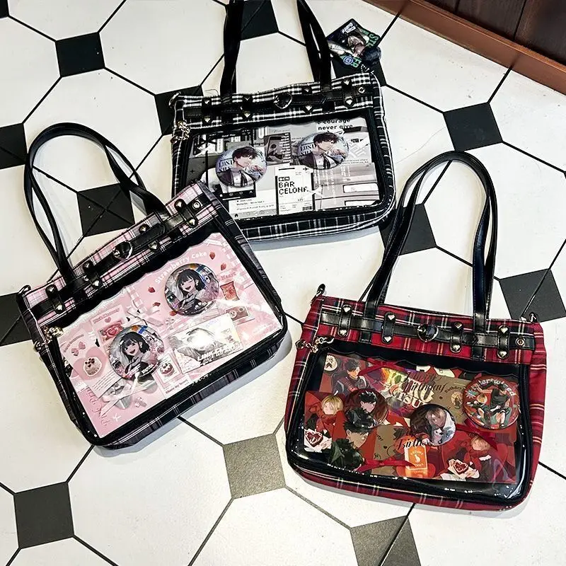 New Original Subculture Punk Goth Hottie Ulzzang Ita Bag Street Trend Ladies Large Capacity Y2K Tote Bag Fashion Shoulder Bag