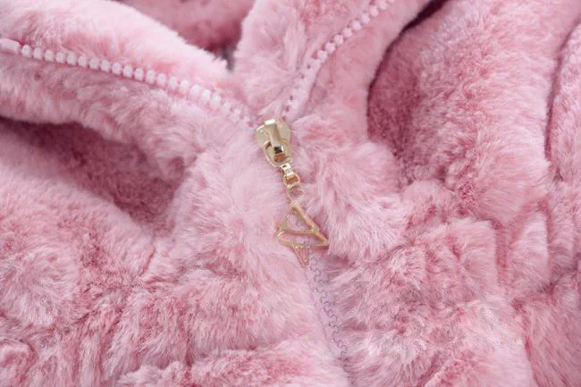 1-7 Year Baby Girls Jacket Autumn Winter Warm Faux Fur Coat For Girls Christmas Princess Outwear Fashion Plush Children Clothing