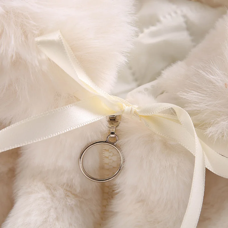 1-7 Year Baby Girls Jacket Autumn Winter Warm Faux Fur Coat For Girls Christmas Princess Outwear Fashion Plush Children Clothing