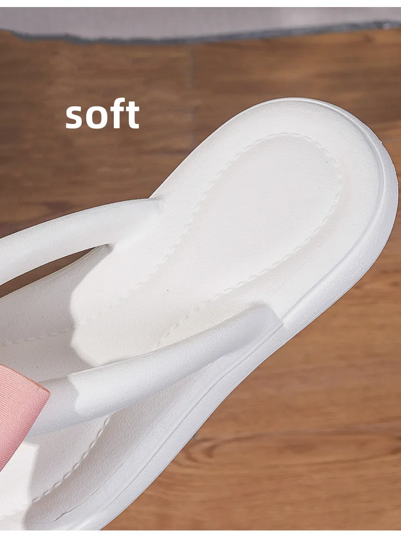 Bow Tie Slippers for Women, Sweet Bow Tie Flip Flops, Outdoor EVA, Non-Slip Beach Shoes, Comfortable Sandals, Summer Fashion