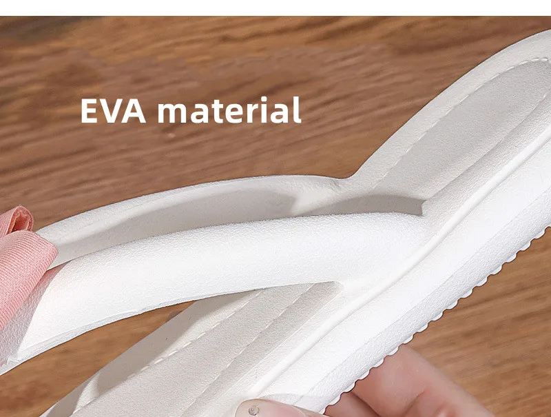 Bow Tie Slippers for Women, Sweet Bow Tie Flip Flops, Outdoor EVA, Non-Slip Beach Shoes, Comfortable Sandals, Summer Fashion