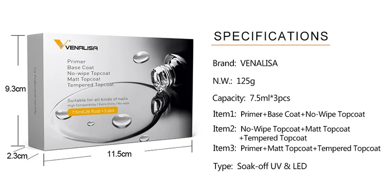 Venalisa Nail Gel Polish Kit HEMA TPO FREE Nude Pink Color Collection Self Leveling Full Coverage Nail Manicure Set 6Pcs Kit