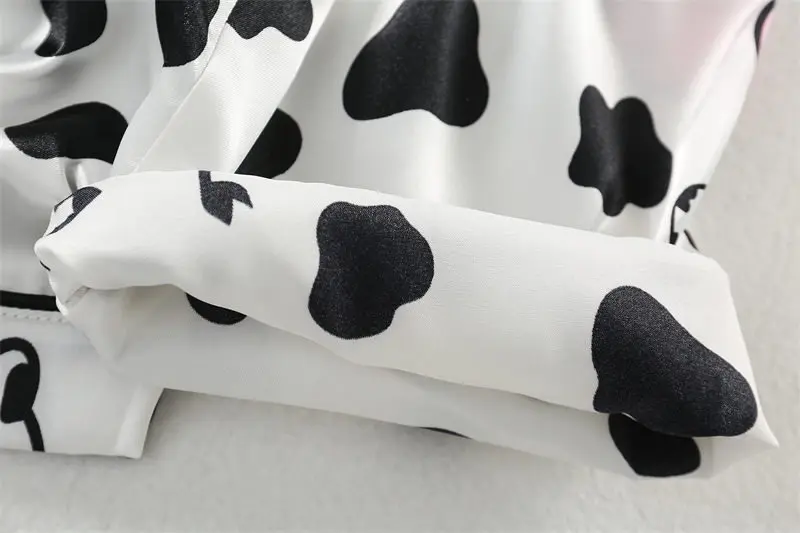 Boys Girls Kids Pajama Sets Cartoon Cow Short Sleeve T-Shirt Tops with Pants Toddler Baby Sleeping Clothes Pijamas Sleepwear