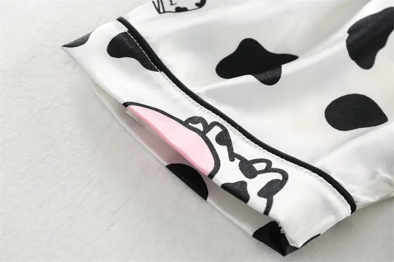 Boys Girls Kids Pajama Sets Cartoon Cow Short Sleeve T-Shirt Tops with Pants Toddler Baby Sleeping Clothes Pijamas Sleepwear