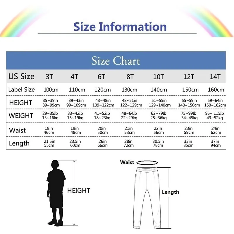 2024 Boys New Long Pants Lightning Pattern Sweatpants Children Autumn Clothing Brand Cotton Trousers 3-14Y