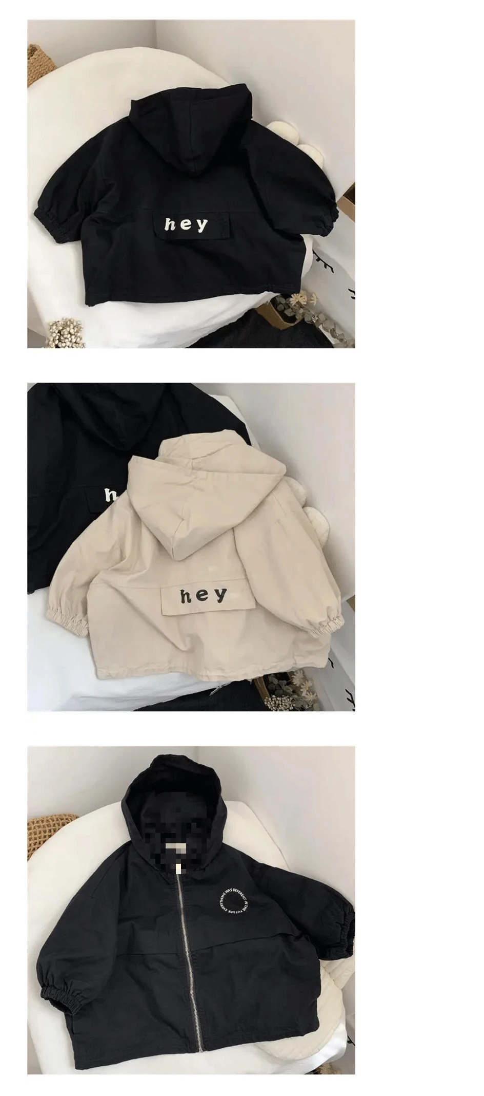 2024 New Spring Boys Girls Hooded Jacket Children Toddler Autumn Cartoon Zipper Shirt Fall Baby Boy Letters Fashion Clothing