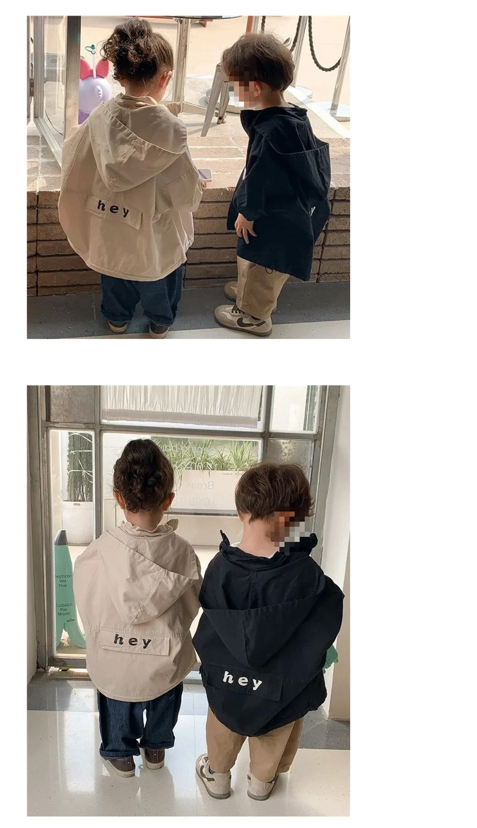 2024 New Spring Boys Girls Hooded Jacket Children Toddler Autumn Cartoon Zipper Shirt Fall Baby Boy Letters Fashion Clothing
