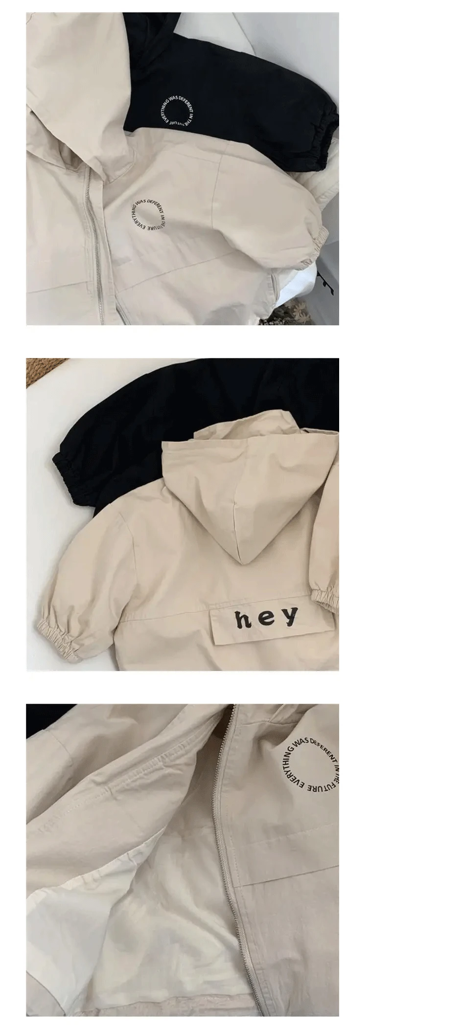 2024 New Spring Boys Girls Hooded Jacket Children Toddler Autumn Cartoon Zipper Shirt Fall Baby Boy Letters Fashion Clothing