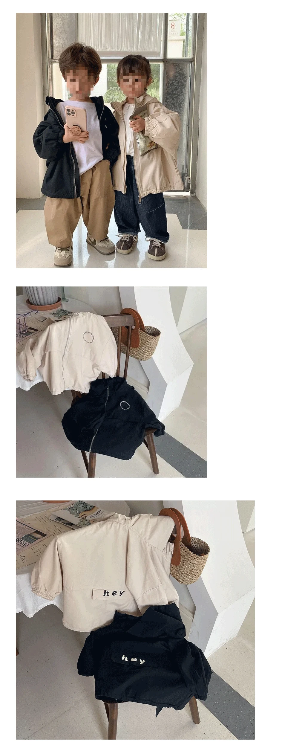 2024 New Spring Boys Girls Hooded Jacket Children Toddler Autumn Cartoon Zipper Shirt Fall Baby Boy Letters Fashion Clothing