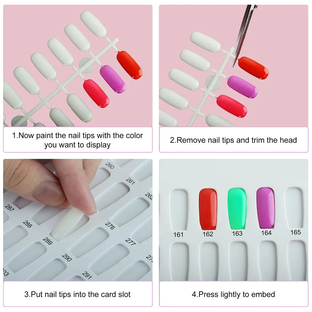 New 308/216/160/120 Professional Model Nail Polish Color Leather Cover Display Bookshelf Color Card Chart Painting Nail Art Tool