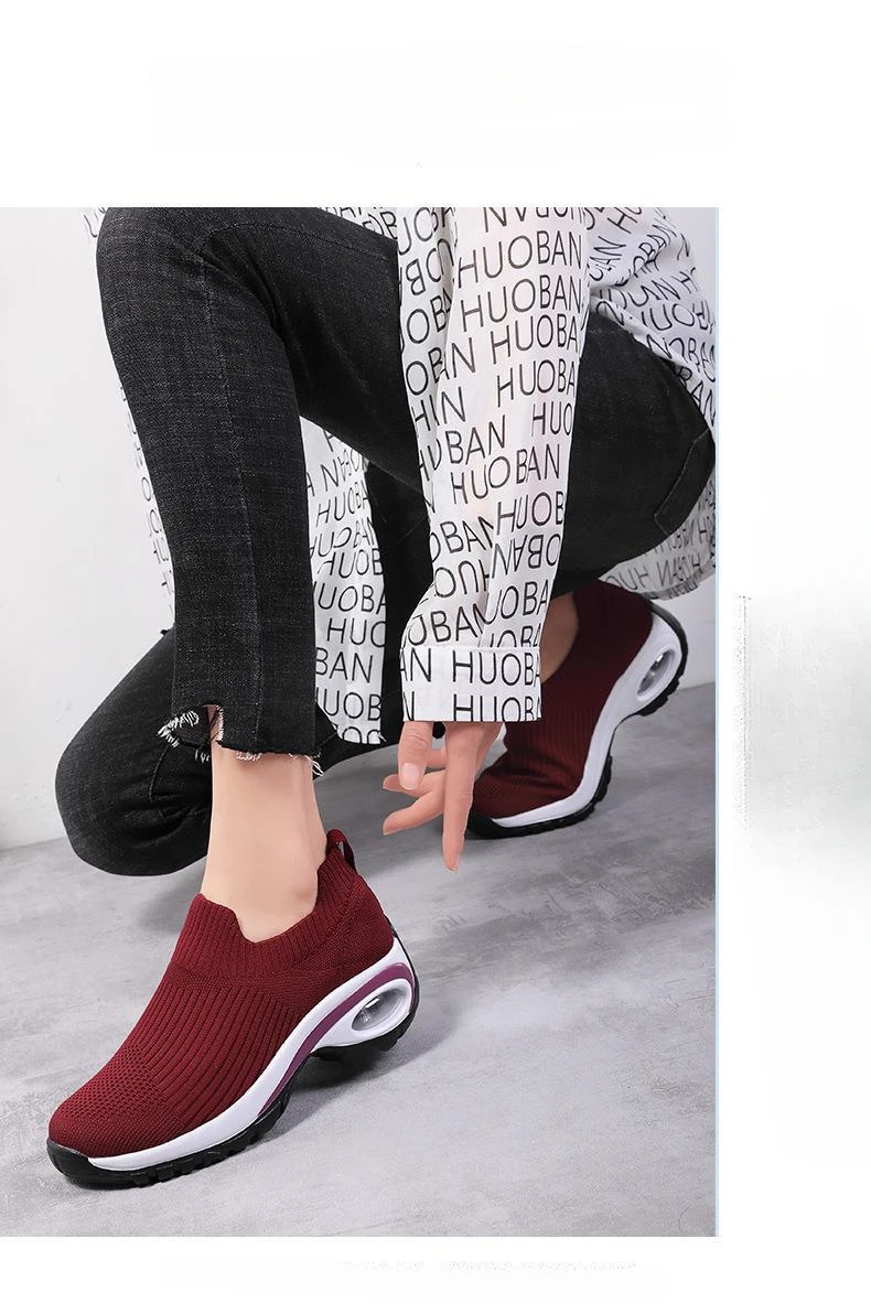 2024 Summer New Women Fashion Casual Sport Shoes Wedge Platform Sneakers Ladies Breathable Vulcanized Shoes